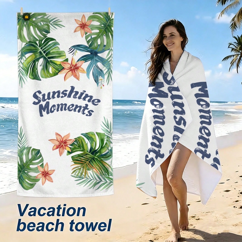 Boho Çiçekli Deniz Kabuğu Palm - Beach Towel Large incelemesi ve fiyatı