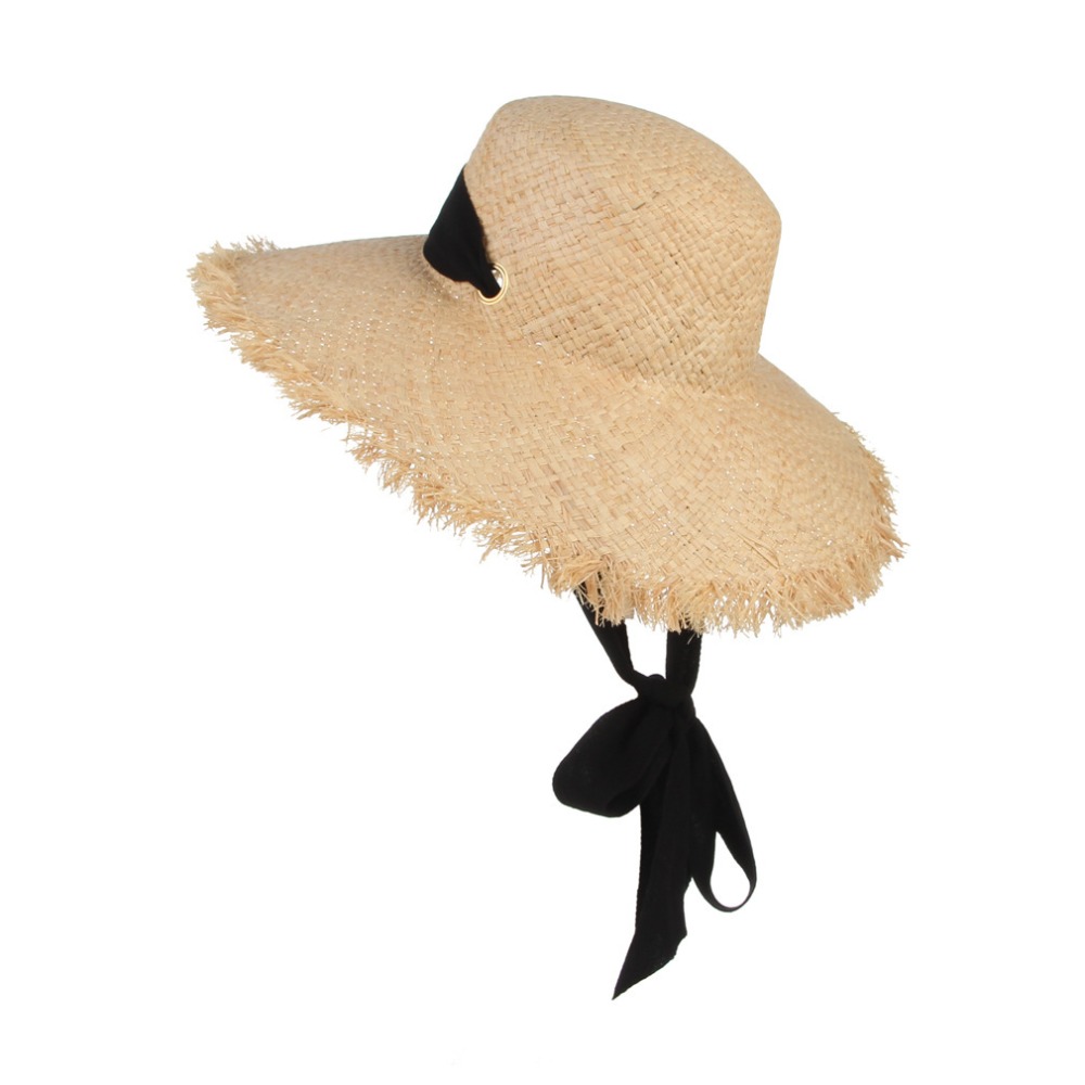 New Large Wide Brim Straw Hat  - Bucket Hat Straw incelemesi ve fiyatı