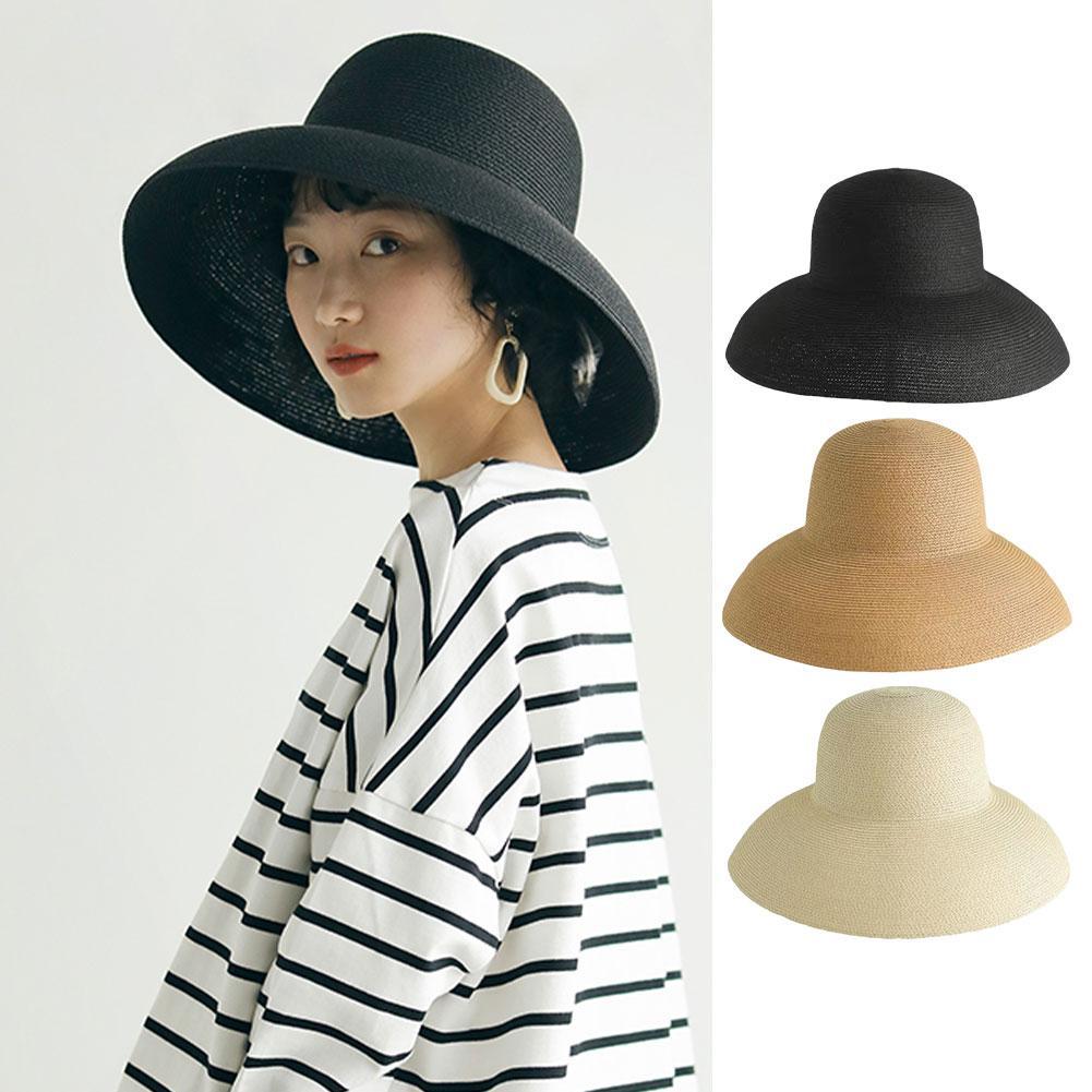 Fransız Hepburn tarzı geniş ağ - Bucket Hat Straw incelemesi ve fiyatı