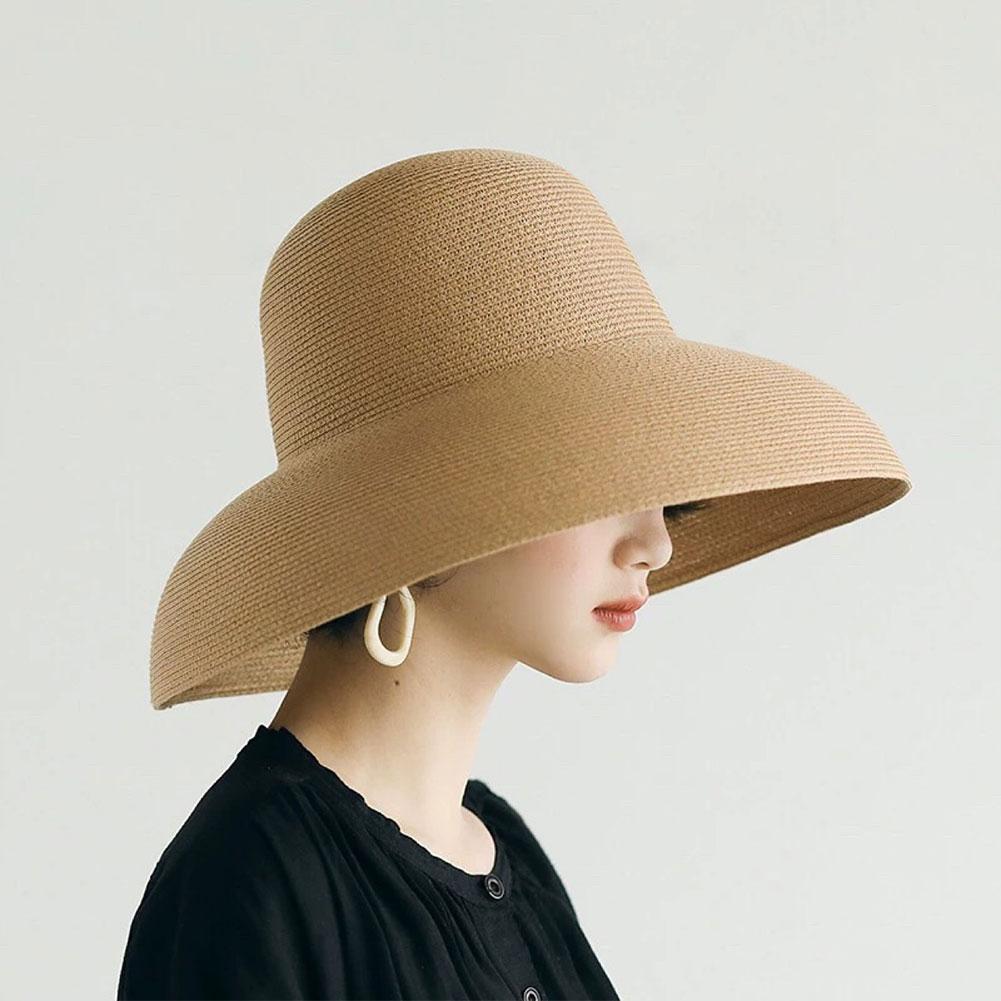Fransız Hepburn tarzı geniş ağ - Bucket Hat Straw incelemesi ve fiyatı